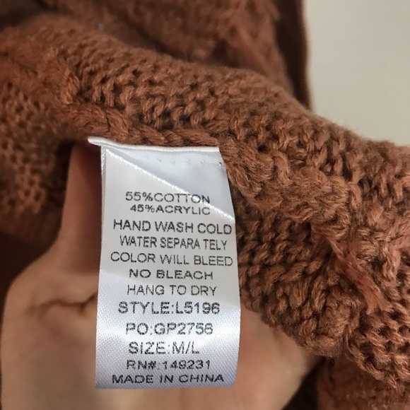 Blanket cable fringe waterfall cardigan sweater - Picture 6 of 7